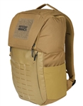 Mystery Ranch Rip Ruck 20â„¢ tactical-style 20L backpack in coyote, featuring magnetic rip-zip opening, molded back panel, and laser-cut MOLLE webbing.