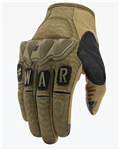 The WARTORNâ„¢ glove was designed to overcome these points of gear failure, while adding additional service and functionality. The thumb valleys are reinforced with Combative Leatherâ„¢ to defeat the aggressive checkering of modern polymer handguns