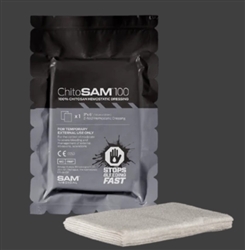 ChitoSAM™ 100 is a high-performance hemostatic, non-woven chitosan dressing spun directly from chitosan derived from crustaceans or snow crab shells. Designed to control bleeding of lacerations, minor cuts and abrasions rapidly