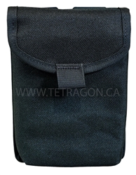 The Hi-Tech Notebook pouch is designed and made in Canada. This pouch is made to fit onto any standard molle bag, vest or battle belt - This notebook pouch is designed to carry one duty notebook in a notebook cover.