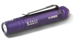 This specific task light is ideal for users who need to authenticate identification and currency.  The 5.11 Tactical EDC PLUV1AAA flashlight produces a high precision ultraviolet light with a runtime of 6 hours, 40 minutes.