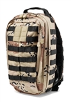 MOAB 8 Sling Pack front view with MOLLE and sling strap BDU PRINT