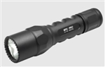 SureFire 6PX Pro dual-output 600 lumen LED flashlight with aluminum body, click tailcap, 123A batteries, and IPX7 water resistance