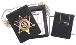 York Police Badge ID Holder with chain