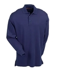Engineered for the field, this navy blue Polo Shirt is made from 100% smooth cotton. Its not only soft and comfortable, but it wont shrink, wrinkle or fade. The classic, long-sleeve Polo design features a no-roll collar to keep you looking professional