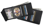 This badge wallet is designed for CBSA, it features a cut out in the middle of the wallet to fit your badge