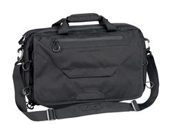 Eberlestock Executive Brief™ 17.2L black business EDC bag with CCW pocket, fleece-lined top pouch, and luggage pass-through panel.