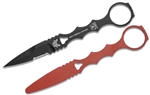 The Benchmade 176 SOCP skeletonized dagger and red trainer combo is the optimal tool for self-defense and allows the user to maintain dexterity and manipulate other objects without putting down the knife. Canada