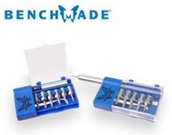 Benchmade uses "six-lobe" torx headed screws exclusively throughout the assembly of our knives. Occasionally you may want to adjust blade tension, remove the pocket clip or simply check for any loosened screws, so we offer these handy kits for those purpo