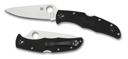 Spyderco Endura 4 folding knife with plain edge VG-10 blade and black FRN handle – available in Canada