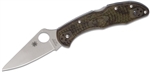 Spyderco Delica 4 lightweight folding knife with flat ground VG-10 blade and orange FRN handle â€“ available in Canada