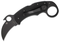 Spyderco Karahawk black blade folding karambit with Emerson Wave opener – available in Canada