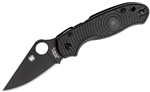 Spyderco Para 3 Lightweight folding knife with black DLC BD1N blade and black FRN handle â€“ available in Canada