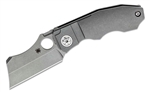 Spyderco Stovepipe folding knife with 20CV cleaver blade and titanium handle – available in Canada