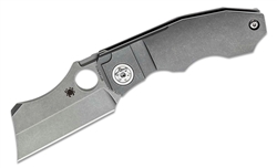 Spyderco Stovepipe folding knife with 20CV cleaver blade and titanium handle – available in Canada