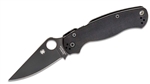 Spyderco Para Military 2 folding knife with black DLC CPM S45VN blade and black G-10 handle – available in Canada
