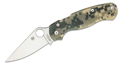Spyderco Para Military 2 folding knife with CPM S45VN blade and digital camo G-10 handle â€“ available in Canada