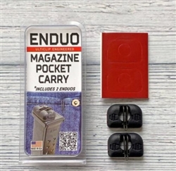 The Ulticlip Enduo allows you to carry a spare magazine without carrying additional equipment. The stainless steel clip automatically retracts when the magazine is removed from your pocket.