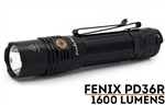 Designed for tactical and professional applications, the Fenix PD36R Tactical Flashlight has an assortment of different features, including a max output of 1600 Lumens on the turbo setting which casts a beam distance of 928 feet.
