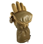 Ice Warrior Tactical  Mammoth X V2 McMeekin Edition – Prairie Coyote tactical mitt with goatskin palm and removable liner for Canadian SAR and military use