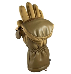 Ice Warrior Tactical  Mammoth X V2 McMeekin Edition â€“ Prairie Coyote tactical mitt with goatskin palm and removable liner for Canadian SAR and military use