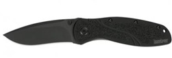 Kershaw Blur black tactical knife â€“ assisted opening folder with Trac-Tec grip and DLC-coated blade for Canadian law enforcement and EDC
