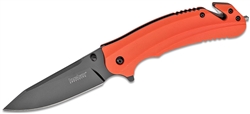 Kershaw Knockout folding knife â€“ lightweight aluminum handle with tactical black blade
