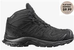 Salomon XA Forces Mid GORE-TEX tactical boot side view â€“ waterproof black