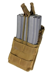 The Condor Stacker Mag Pouch is a simple yet effective system to carry your AR/M4 magazine. It utilize the open-top design with bungee cords to hold the mags in place