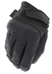 Mechanix Wear Leather Needlestick glove â€“ black law enforcement glove with hypodermic puncture resistance and goatskin palm for Canadian officers