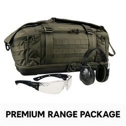 Premium Range Package Canada – Eberlestock Bang-Bang Range Bag, Peltor Tactical Sport Earmuffs, Bolle RUSH Safety Glasses