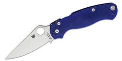 Spyderco Para Military 2 knife with CPM S110V satin blade and blurple G-10 handle – available in Canada