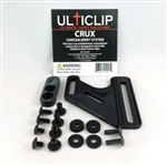 The Crux is a fully customizable concealment system.  It applies additional leverage by rotating the holster and the grip of the gun towards the userâ€™s body,