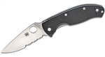 Spyderco Tenacious folding knife with partially serrated blade and G-10 handle â€“ available in Canada