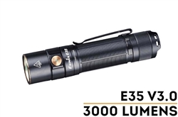 Portable and Powerful are the only things that comes to mind when you talk about the all-new Fenix E35 V3.0. This new and improved version only measures 4.6 inches in length and has a total of 3000 Lumens