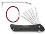 Southord JPXS-6 Jackknife Lock Pick Set was first introduced with machined, raw aluminum handles.  Over the years, weâ€™ve since manufactured our Jackknife with featherweight composite handles and with sturdy alloy handles, first painted