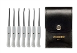 The SouthOrd  Mini Broken Key Extractor Set is great for removing broken keys from lock cylinders. The small tips can grip in tighter spaces than conventional key extractors.