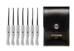 The SouthOrd  Mini Broken Key Extractor Set is great for removing broken keys from lock cylinders. The small tips can grip in tighter spaces than conventional key extractors.