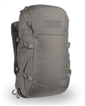 Eberlestock Jacknifeâ„¢ 22.9L backpack in black, shown with full-length clamshell open, padded laptop pocket, and detachable shoulder harness.