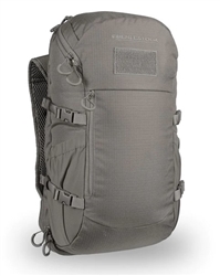 Eberlestock Jacknife™ 22.9L backpack in black, shown with full-length clamshell open, padded laptop pocket, and detachable shoulder harness.