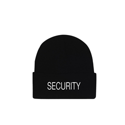 The Security Embroidered Watch Caps are the perfect cold weather hats for Security guards to wear while on duty.â€‹