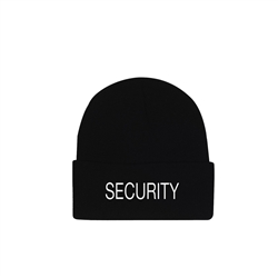 The Security Embroidered Watch Caps are the perfect cold weather hats for Security guards to wear while on duty.​