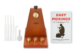 Our improved Lock Picking School in a Box now includes repinnable locks, allowing the user to change the pin combinations in them, to expand his skill, offering more versatility and difficulty in picking.